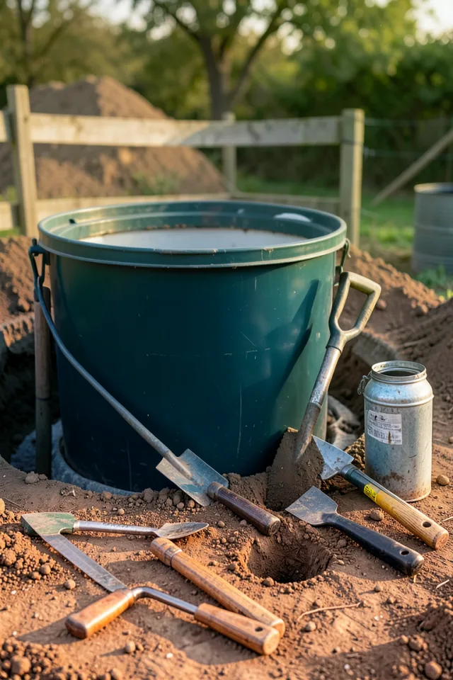 Septic tank excavation