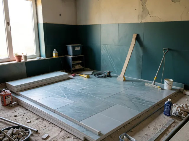 Bathroom Marble Tiling