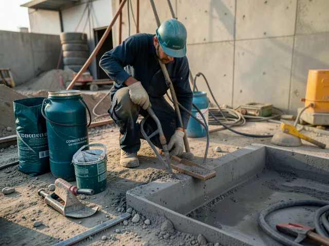 حقن الشقوق الخرسانية