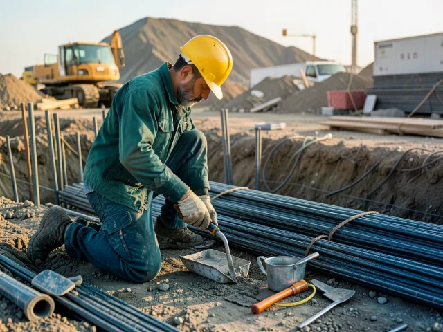 Foundation Rebar Placement
