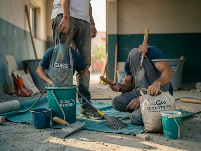 إزالة علامات الزجاج