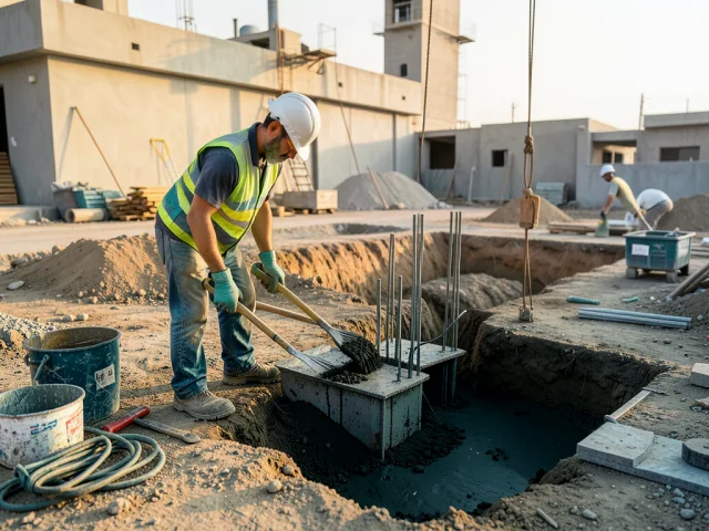 Independent Footing Pouring