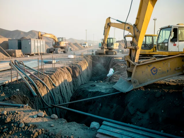 Industrial Warehouse Foundation Digging