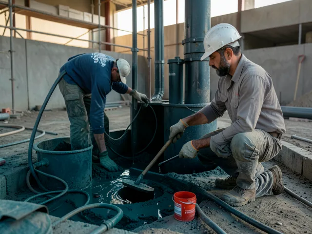 تنظيف مجاري الصرف الرئيسية بالضغط