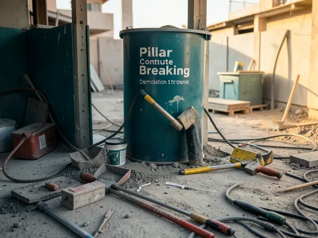 Pillar Concrete Breaking