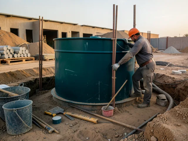 Septic tank installation