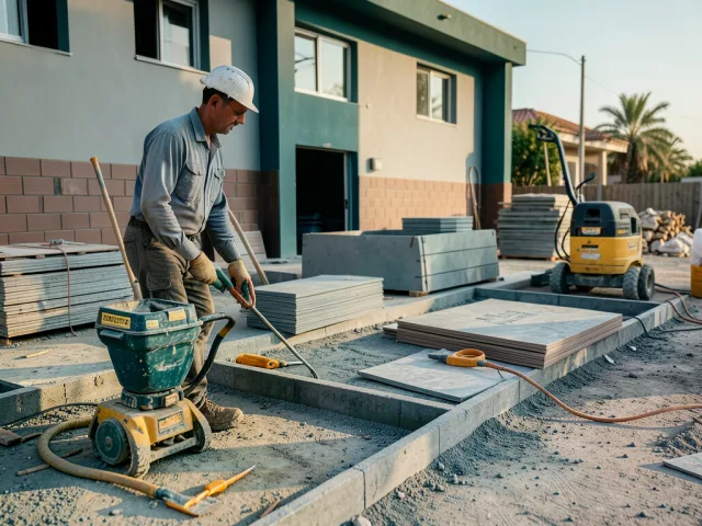 Terrace Paver Installation